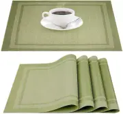 Placemats, Placemats for Dining Table Set of 4, Heat-Resistant Washable PVC Tabl