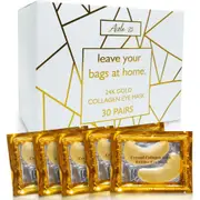 30 Pairs 24K Gold Under Eye Patches for Women – Collagen Gold Masks for Dark Circles and Puffiness - Under Eye Bags Treatment