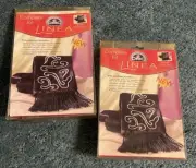 Vintage - Wine Fringe Scarf Craft Kit - Set 2- Linea Creative World DMC - New