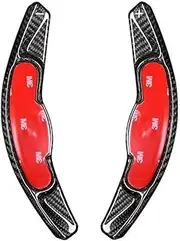 Car Steering Wheel Shift Paddles for M&ini C&ooper F54 F55 F56 F57 F60 Interior Accessories Car Steering Wheel Shifter Paddle Extend Shift HTEOPOEKFR(A-Black Carbon)