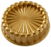 Nordic Ware Charlotte Cake Pan, One Size, Aluminum, 1.4 Liters, Oven Safe, Gold