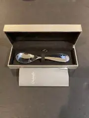 CHRISTOFLE BABYSTAR SILVER PLATE BLUE STAR CHILD'S SPOON