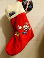Super Mario Galaxy Nintendo Wii Christmas Stocking NEW w/ Tag GameStop Giveaway