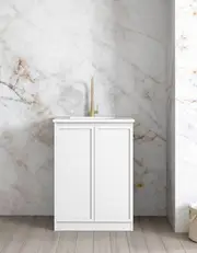 650*600*900mm Otti Hampshire Matt White Moisture Resistant Plywood Mini Laundry