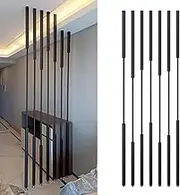 Room Divider- 145-300cm No Drilling Standing Privacy Screen Rods Wall Partition Column Divider Post for Room Separation, Heavy Duty Freestanding Separator(10pcs,215cm/85in/7.05ft)
