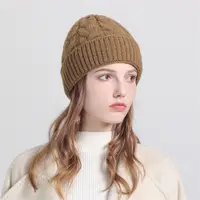在飛比找ETMall東森購物網優惠-【米蘭精品】羊毛毛帽針織帽-麻花護耳套頭保暖男女配件6色74