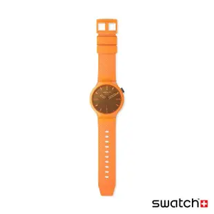 【SWATCH】BIG BOLD 系列手錶 CRUSHING ORANGE 男錶 女錶 手錶 瑞士錶 錶(47mm)