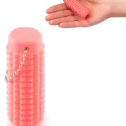 1 Little Ouchies Fidget, Spiky Grippie Stim Keychain Pocket Mini FidgetToy,pink