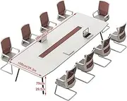 Long Seminar Table for Meeting Room,with Tabletop Power & Data Port,Business Furniture Conference Table,for Office Boardrooms