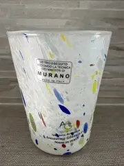 Murano Glass Millefiori Drinking Glass 4.5” Tall