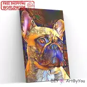 Paint By Numbers Kit Dog Animal Abstract Painting DIY Home Framed Brush Canvas