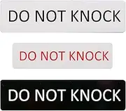 Do not Knock Self Adhesive Plaque (Style 2, 25x100mm)