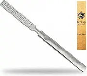 Krisp Beauty Foot rasp Foot File and Callus Remover (7 inch) Foot Care Pedicure Metal Surface Tool to Remove Hard Skin, Can be Used on Both Wet and Dry feet, Surgical Grade Stainless Steel File by