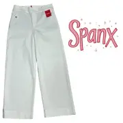 Spanx Stretch Twill Cropped Wide Leg Pant-Bright White Size Medium Style 20312R