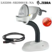 Zebra Symbol LS2208-SR20001R-NA 1D Handheld Barcode Scanner W/Stand USB Cable