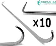 Jackson Trachea Tenculum Hook 6" Surgical Medical ENT Instruments Set of 10