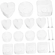 1 Set Plastic Tealight Candle Holders Heart Shaped Cups with Tealight Wicks for Home Decor Weddings Parties and Special Events for Collecting Dripping Wax