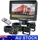 7" car monitor 2x HD 18IR 4pin rear view reversing camera +2x5m spring cable bus