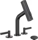 8" Vanity Pull Down Faucets 3 Pieces Basin 8 inch - PULL DOWN, Matte Black