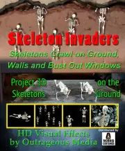 OM2019F: Skeleton Invaders - Special Run DVD - Halloween Decor, Outrageous Media
