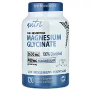 Nutri, Magnesium Glycinate, High Absorption, 120 Vegan Capsules (900 mg per Capsule)