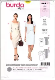Burda Style Sewing Pattern 6220 Fitted Dress uncut sizes 8, 10, 12, 14, 16, 18