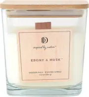 Ebony & Musk Square Jar Candle, 13 Ounces