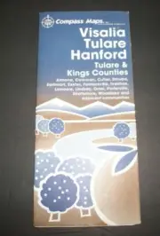 VISALIA TULARE HANDFORD & King Counties Compass Maps Paper Folded Map NEW