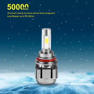 Outad 9007 Led 大燈燈泡 4 側 Cob 大燈雙光束 6000K 鋁