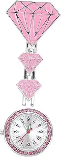 [Holibanna] Nurse Table Nurse Nurse Watch Watches Digital Watch Vintage Watch Nurse Accessories for Work Wrist Stopwatch Accessories for Nurse Badge Pocket Watch Glass Pink