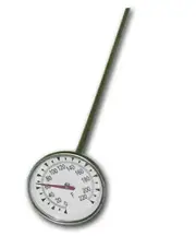 2" DIAL THERMOMETER 0 to 220 F w/ 20" STEM