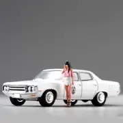 Resin 1/64 Diorama Miniature Toys Figures Pink Girl Car Model Mini Doll No Car