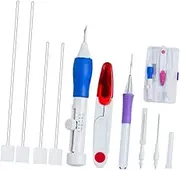 JEWEDECO DIY Embroidery Pen Punch Needle Kit Craft Tool for Embroidery Threads Sewing Knitting for Beginners Home Decor Projects