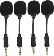 Toddmomy 4Pcs Noise Canceling Microphone Portable Pole Mic for Live Singing Recording and Streaming for Phones and Computers Soft Sponge Head for Comfort