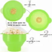 Silicone DIY Microwave Popcorn Bowl Bucket Popcorn Maker with Lid Chips