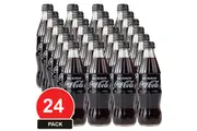 COCA COLA 330mL GLASS SCREW BOTTLE COKE NO SUGAR Pack 24