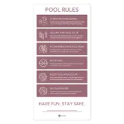 Pool Signs Australia Pool Rules Sign - Earth Red