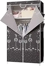 Non-Woven Fabric Portable Closets Stable Wardrobe with Side Pockets Space Saving Closet Quick and Easy to Assemble