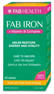 Fab Iron +B Complex 60 Tablets