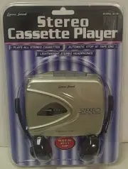 LENOXX SOUND MODEL 821M PORTABLE STEREO CASSETTE PLAYER NEW IN PACKAGING SILVER