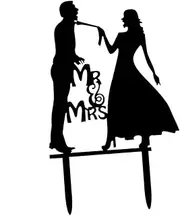 Totority Bride Groom Mr Mrs Acrylic Cake Toppers Wedding Decorations for Engagement Party