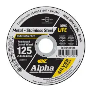 Alpha GCDSS12510-100S - Alpha Slab - Cutting Disc 125x1.0mm Silver Series 100 Pack