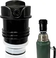 Newest Stanley Thermos Stopper Pico de Mate Replacement Cap - Fits Classic Vacuum Insulated Wide Mouth Bottles (1.1QT, 1.5QT, 2QT) - Black - Set of 1
