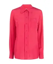 Lanvin Long Sleeved Button-Down Shirt FR36,FR38 Red