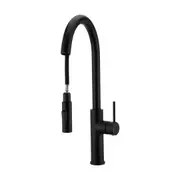 Pull Out Kitchen Mixer Tap Laundry Sink Swivel Spout Faucet WELS Swivel Black