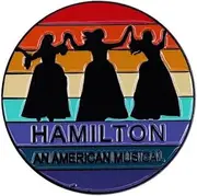 [Pinstant] Hamilton Broadway Musical Theater Alexander Sisters Gay LGBTQ Pride Rainbow Flag 1.2" Enamel Pin Badge, 1.2 Inches, Enamel, enamel