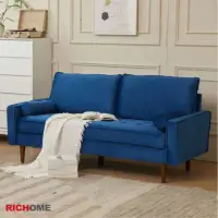 在飛比找momo購物網優惠-【RICHOME】悠人舒適三人沙發/皮沙發/布沙發(獨立筒坐
