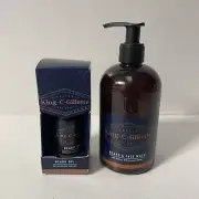 King C Gillette Beard Shampoo & Face Wash 350 ml & Beard Oil 30ml