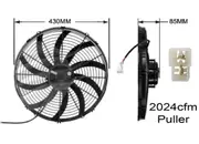 Spal 16" Thermo Fan Skew Blade 12v Puller 2024CFM Low Profile High Perf m3h