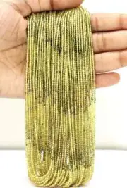 AAA Quality Yellow Songea Sapphire shaded Rondelle Micro Faceted Beads, Natural